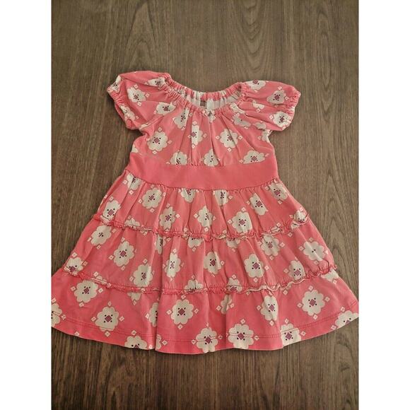 Tea Collection Girls Pink Floral Dress Girls Size 12-18 months - Picture 1 of 4